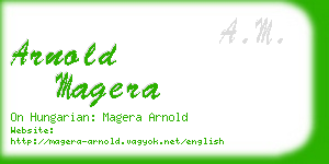 arnold magera business card